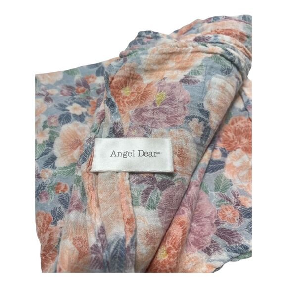 Angel Dear Camellia Swaddle Blanket Baby Muslin Cotton Viscose Floral - Picture 2 of 5